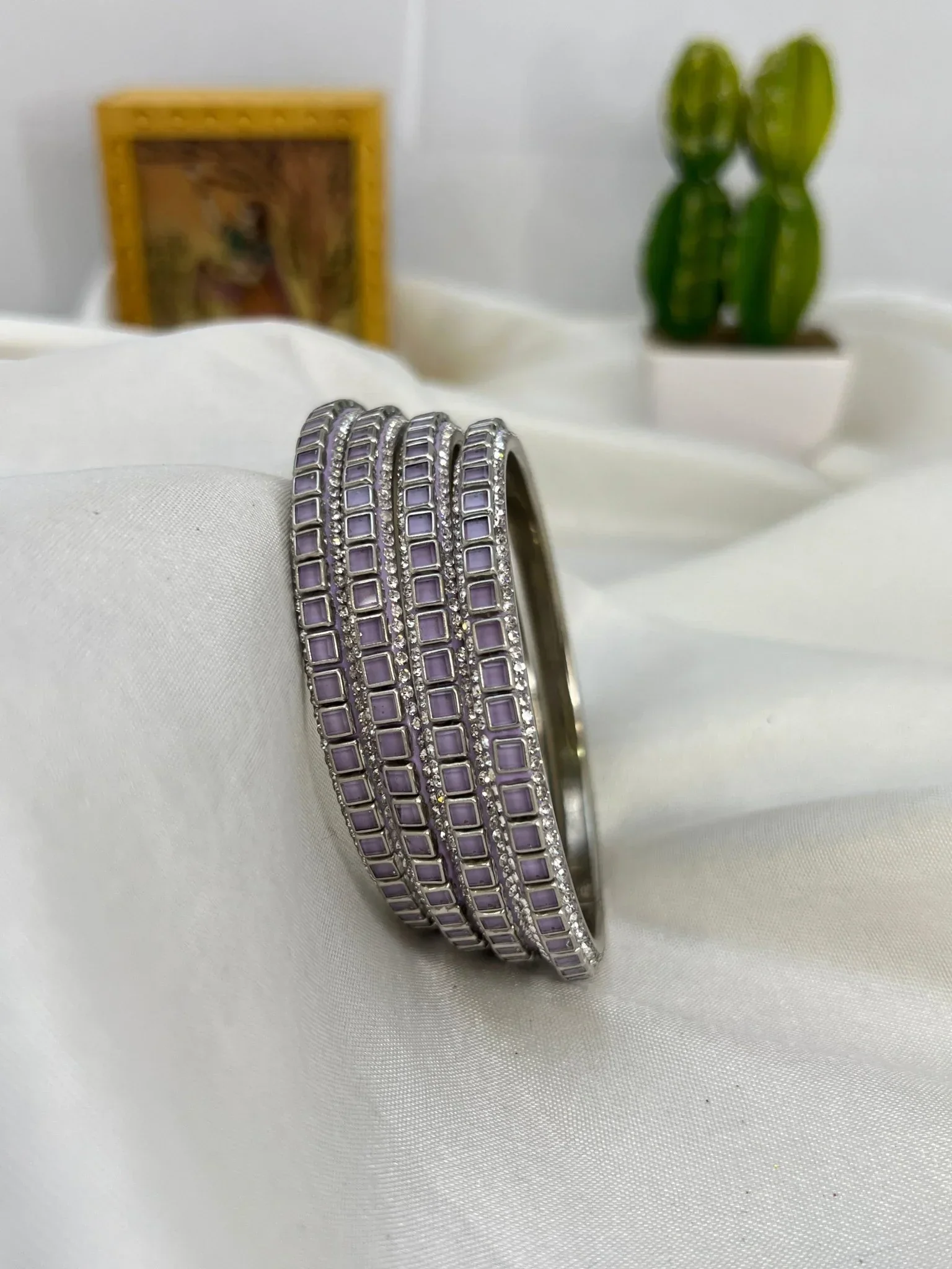 Metal Bangle Design 001 - Silver Base (10 Colours) - Image 6